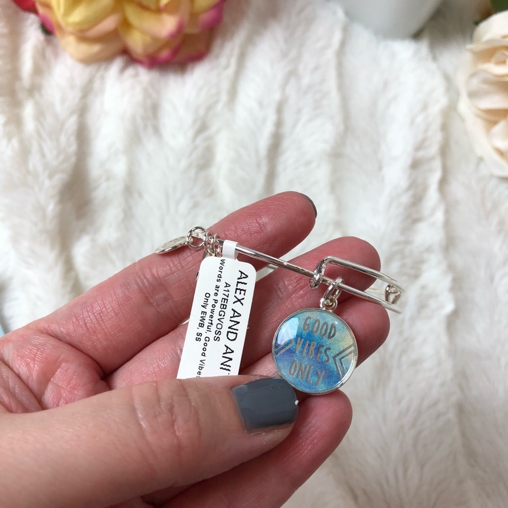 Alex and Ani Good Vibes Only Expandable Bracelet - Picture 7 of 8